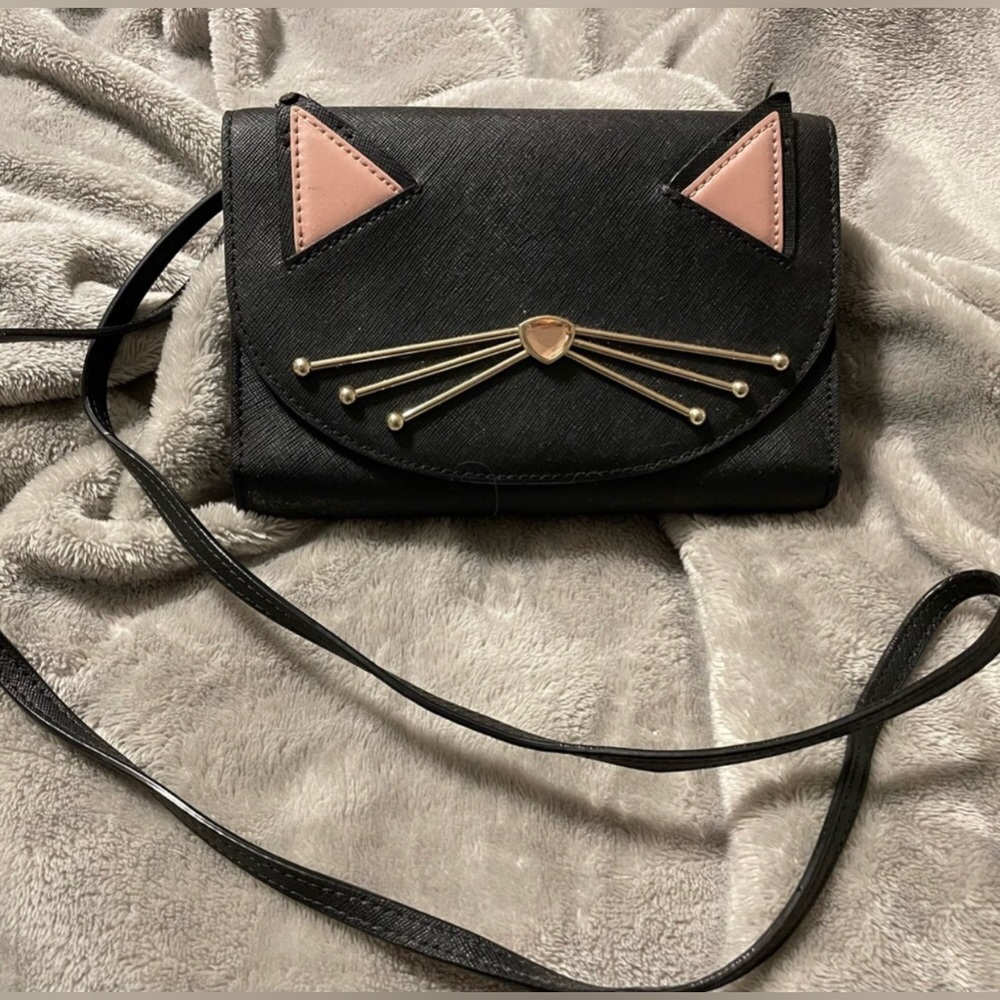 ❤️SOLD❤️ Kate Spade Limited Edition Jazz Things Up Cat Crossbody Bag/Wallet - Picture 11 of 12
